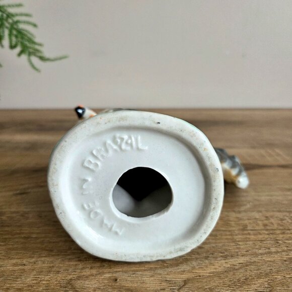 Vintage 1980s Iridescent Lusterware Rooster Ceramic Figurine Farmhouse Decor - Picture 6 of 6